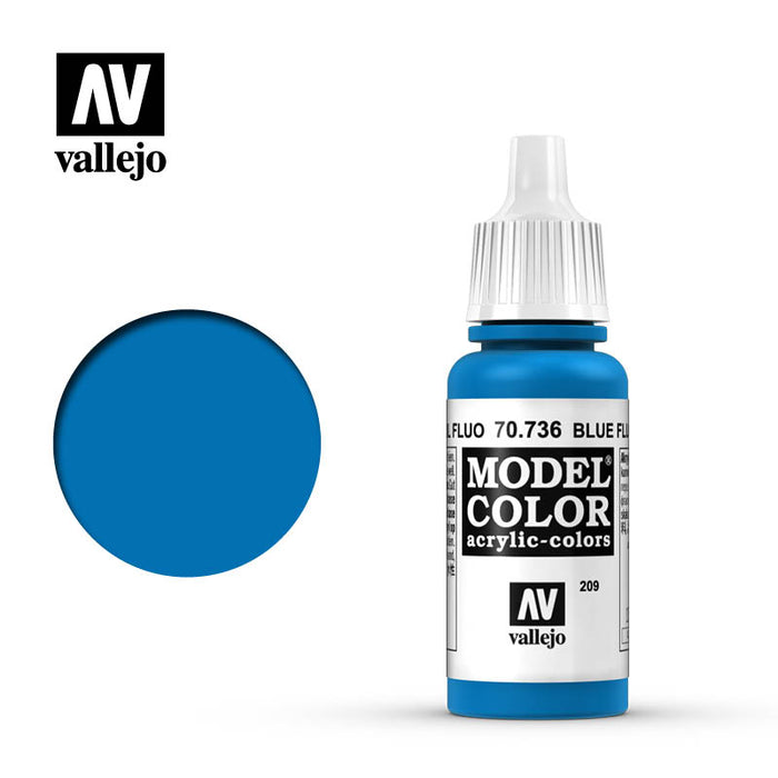Vallejo 70736 Model Colour Fluorescent Blue 17ml Acrylic Paint