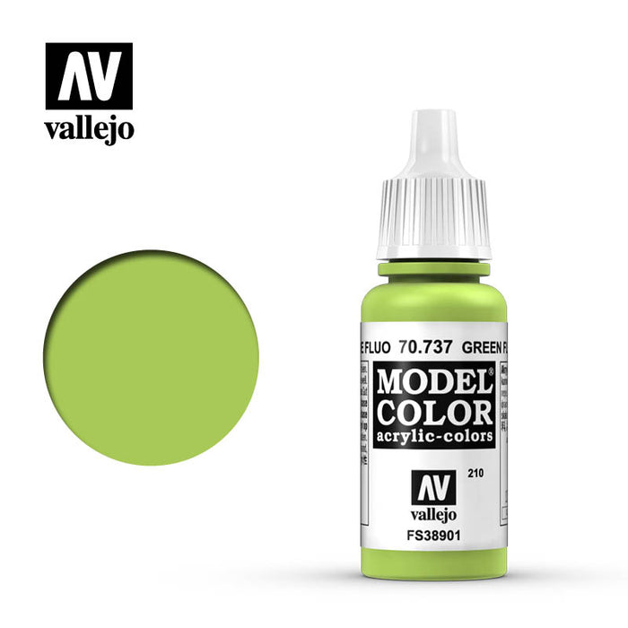 Vallejo 70737 Model Colour Fluorescent Green 17ml Acrylic Paint