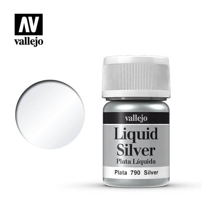 Vallejo 70790 Model Colour Metallic Silver (Alcohol Base) 35ml Acrylic Paint