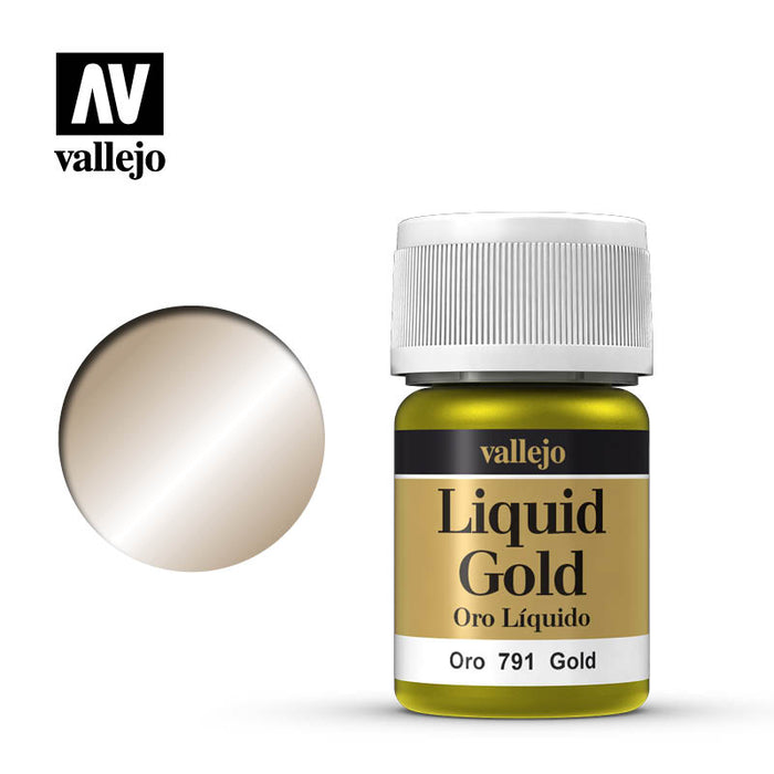 Vallejo 70791 Model Colour Metallic Gold (Alcohol Base) 35ml Acrylic Paint