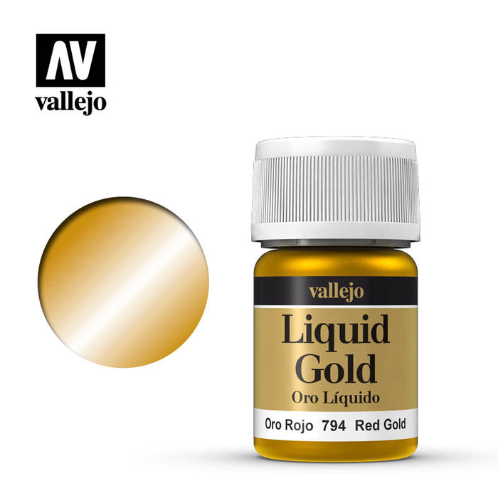 Vallejo 70794 Model Colour Metallic Red Gold (Alcohol Base) 35ml Acrylic Paint