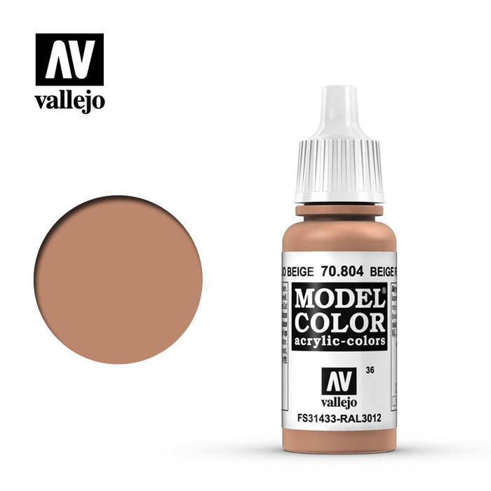 Vallejo 70804 Model Colour Beige Red 17ml Acrylic Paint