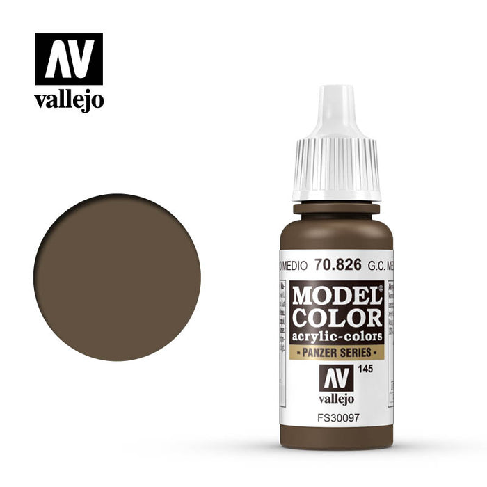 Vallejo 70826 Model Colour German Cam Med Brown 17ml Acrylic Paint