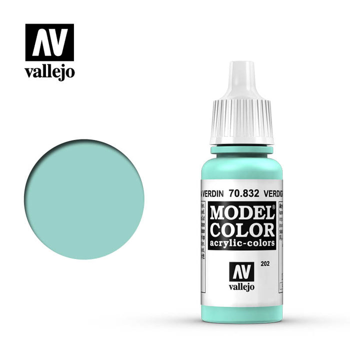 Vallejo 70832 Model Colour Verdigris Glaze 17ml Acrylic Paint