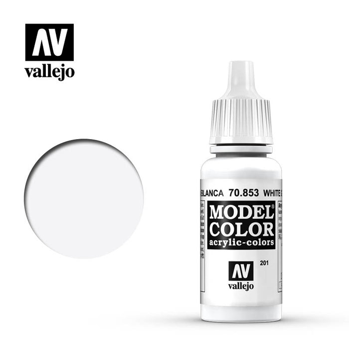 Vallejo 70853 Model Colour White Glaze 17ml Acrylic Paint