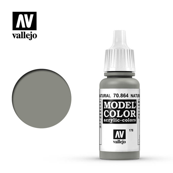Vallejo 70864 Model Colour Metallic Natural Steel 17ml Acrylic Paint