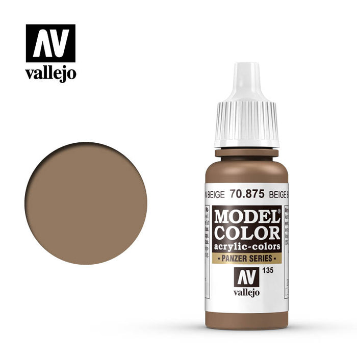 Vallejo 70875 Model Colour Beige Brown 17ml Acrylic Paint