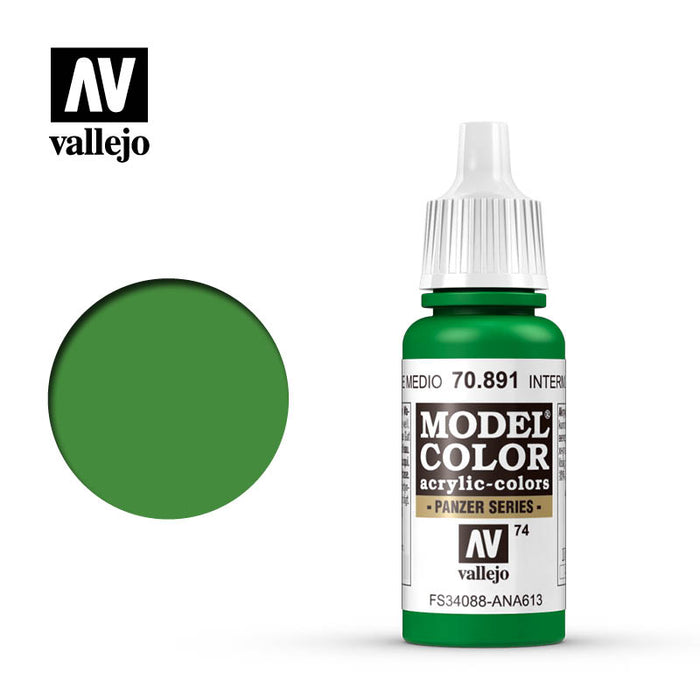 Vallejo 70891 Model Colour Intermediate Green 17ml Acrylic Paint