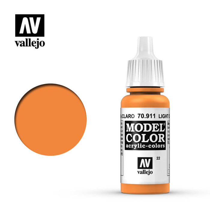 Vallejo 70911 Model Colour Light Orange 17ml Acrylic Paint