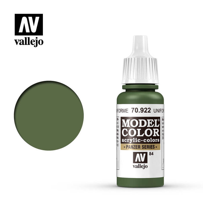 Vallejo 70922 Model Colour Uniform Green 17ml Acrylic Paint