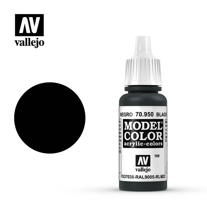 Vallejo 70950 Model Colour Black 17ml Acrylic Paint