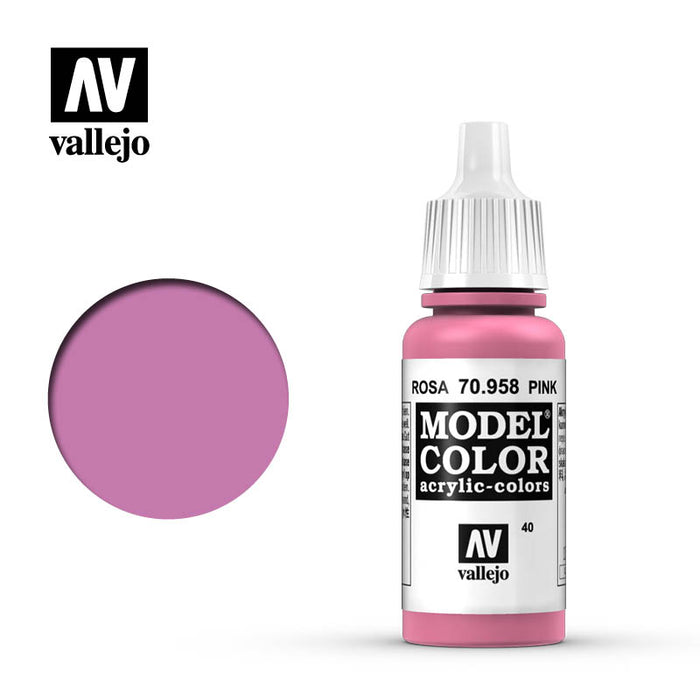 Vallejo 70958 Model Colour Pink 17ml Acrylic Paint