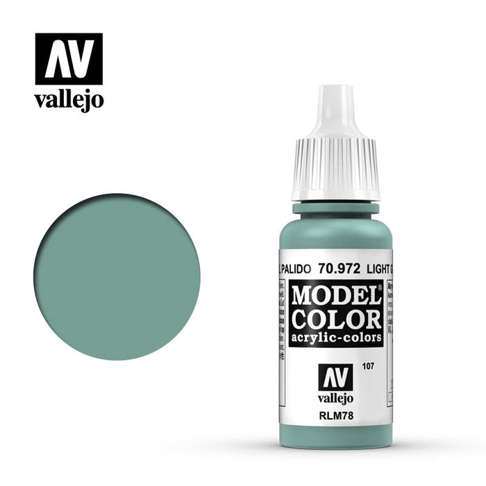 Vallejo 70972 Model Colour Light Green Blue 17ml Acrylic Paint