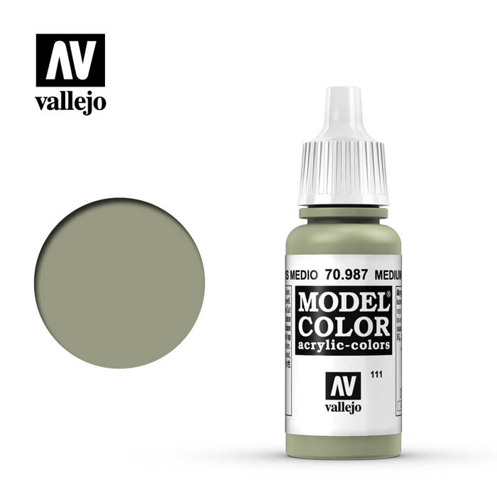 Vallejo 70987 Model Colour Medium Grey 17ml Acrylic Paint