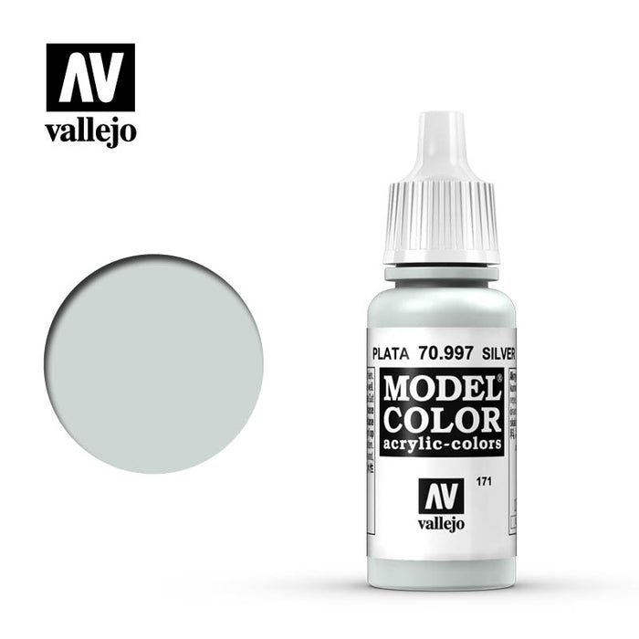 Vallejo 70997 Model Colour Metallic Silver 17ml Acrylic Paint