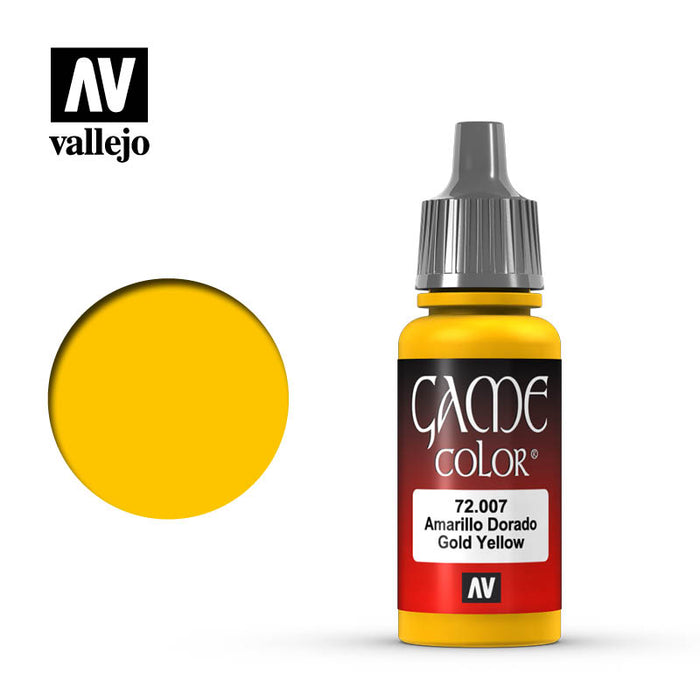 Vallejo 72007 Game Colour Gold Yellow 17ml Acrylic Paint