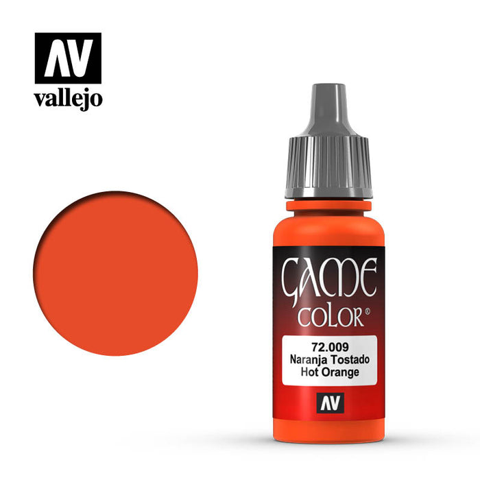 Vallejo 72009 Game Colour Hot Orange 17ml Acrylic Paint