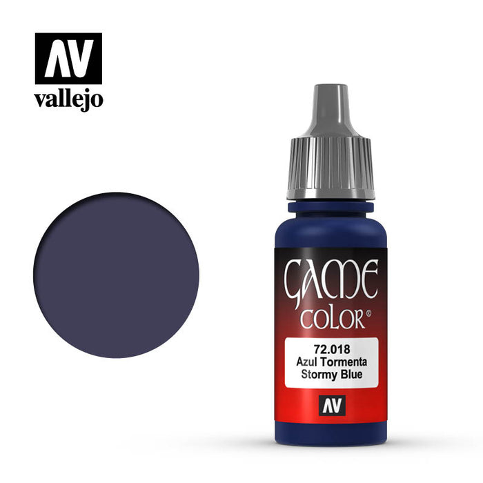 Vallejo 72018 Game Colour Stormy Blue 17ml Acrylic Paint