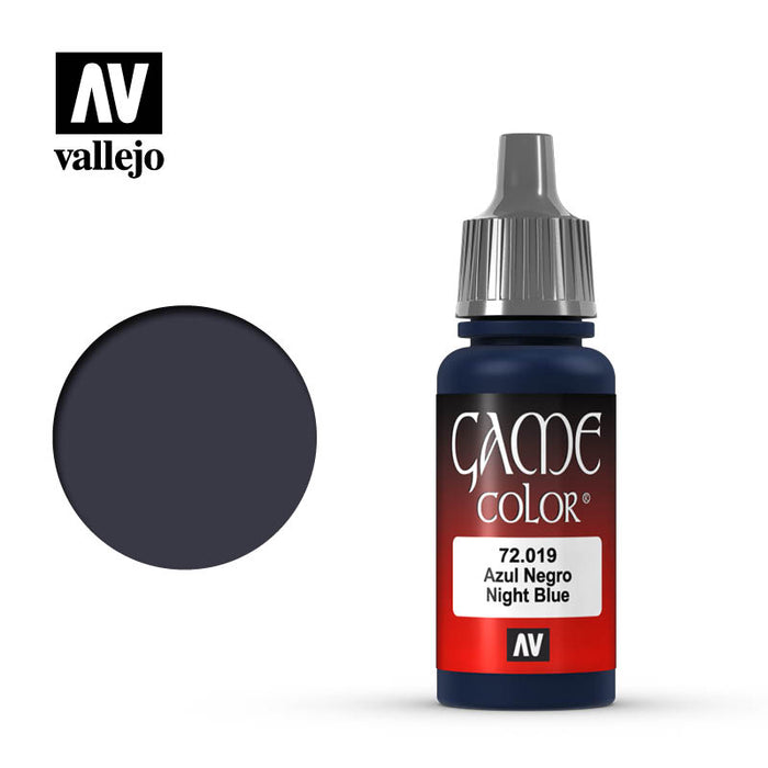 Vallejo 72019 Game Colour Night Blue 17ml Acrylic Paint
