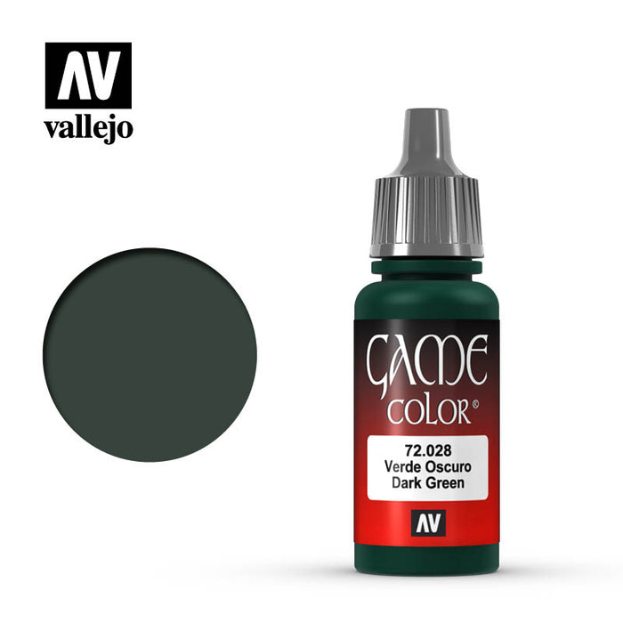 Vallejo 72028 Game Colour Dark Green 17ml Acrylic Paint