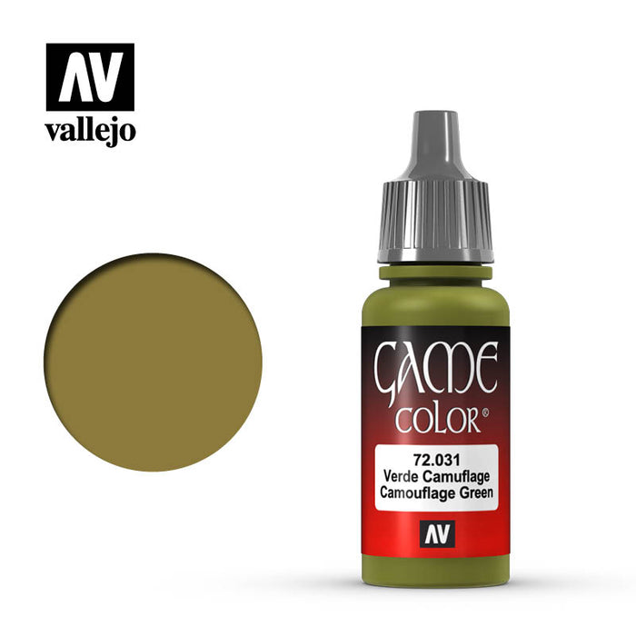 Vallejo 72031 Game Colour Camouflage Green 17ml Acrylic Paint