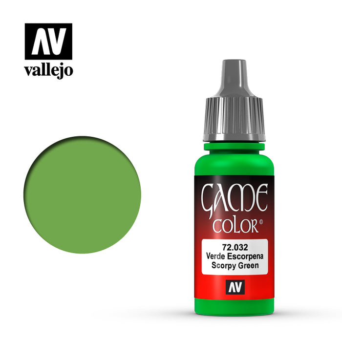 Vallejo 72032 Game Colour Scorpy Green 17ml Acrylic Paint