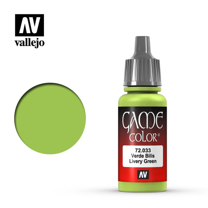 Vallejo 72033 Game Colour Livery Green 17ml Acrylic Paint