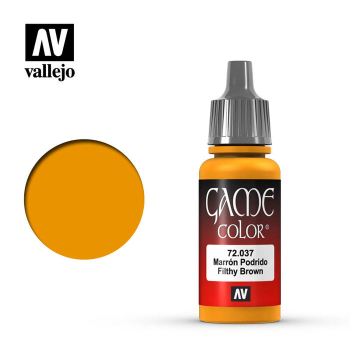 Vallejo 72037 Game Colour Filthy Brown 17ml Acrylic Paint