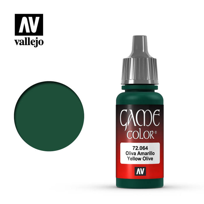 Vallejo 72064 Game Colour Yellow Olive 17ml Acrylic Paint