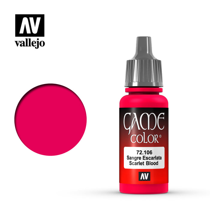 Vallejo 72106 Game Colour Scarlet Blood 17ml Acrylic Paint