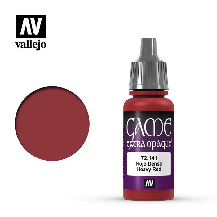 Vallejo 72141 Game Colour Extra Opaque Heavy Red 17ml Acrylic Paint