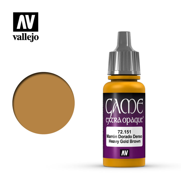 Vallejo 72151 Game Colour Extra Opaque Heavy Gold Brown 17ml Acrylic Paint
