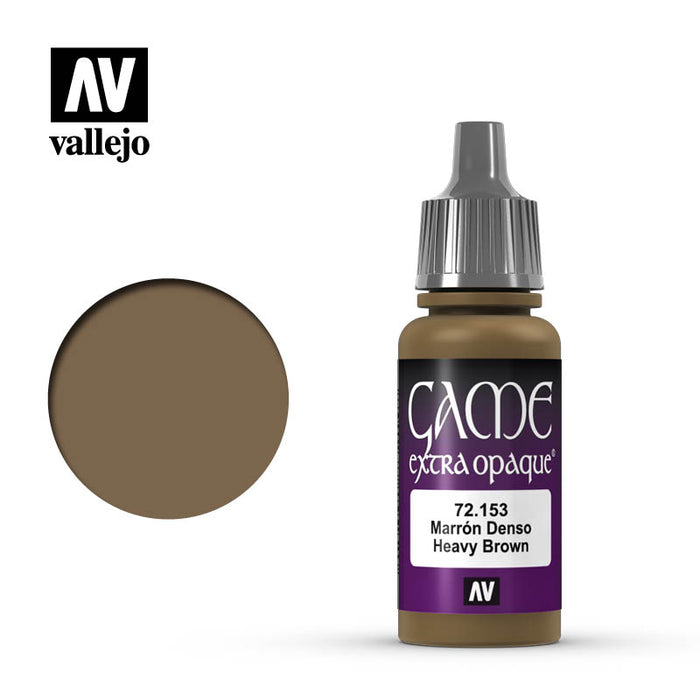 Vallejo 72153 Game Colour Extra Opaque Heavy Brown 17ml Acrylic Paint