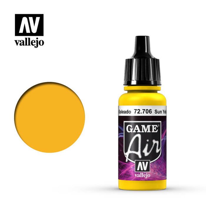 Vallejo 72706 Game Air Sun Yellow 17ml Acrylic Airbrush Paint