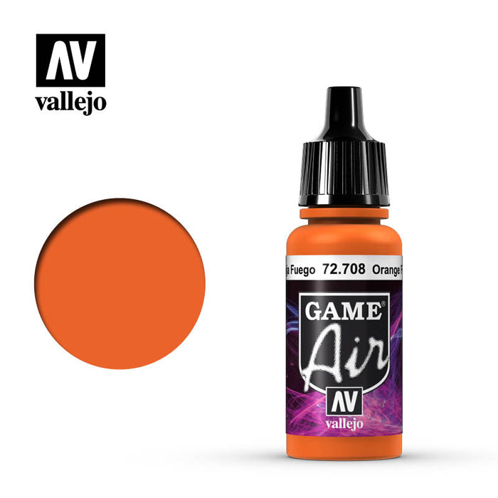 Vallejo 72708 Game Air Orange Fire 17ml Acrylic Airbrush Paint