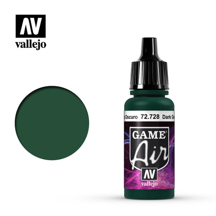 Vallejo 72728 Game Air Dark Green 17ml Acrylic Airbrush Paint