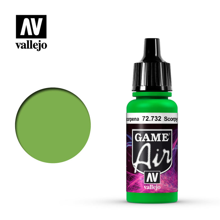 Vallejo 72732 Game Air Scorpy Green 17ml Acrylic Airbrush Paint