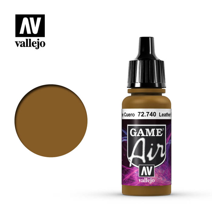 Vallejo 72740 Game Air Leather Brown 17ml Acrylic Airbrush Paint