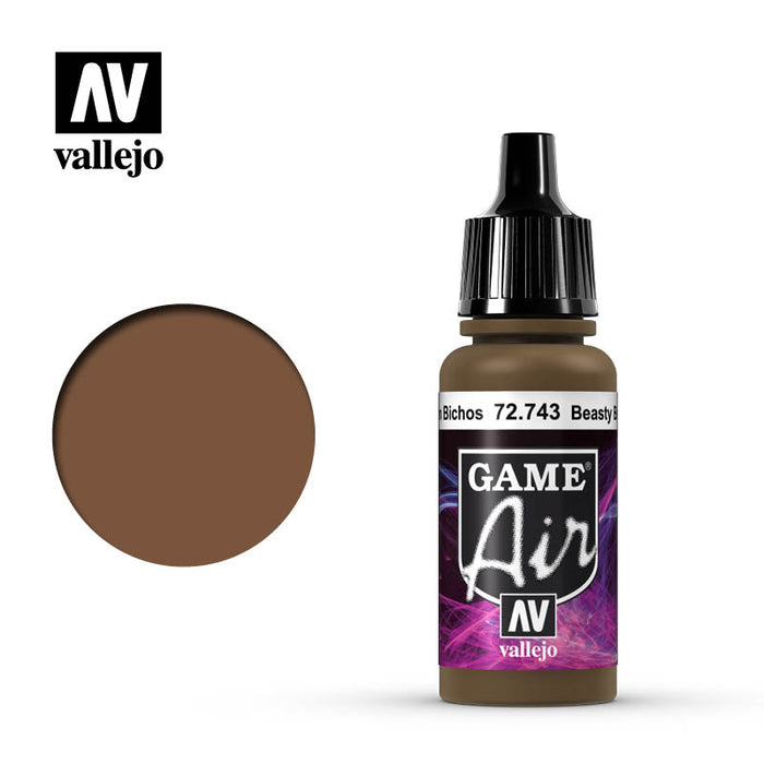 Vallejo 72743 Game Air Beasty Brown 17ml Acrylic Airbrush Paint