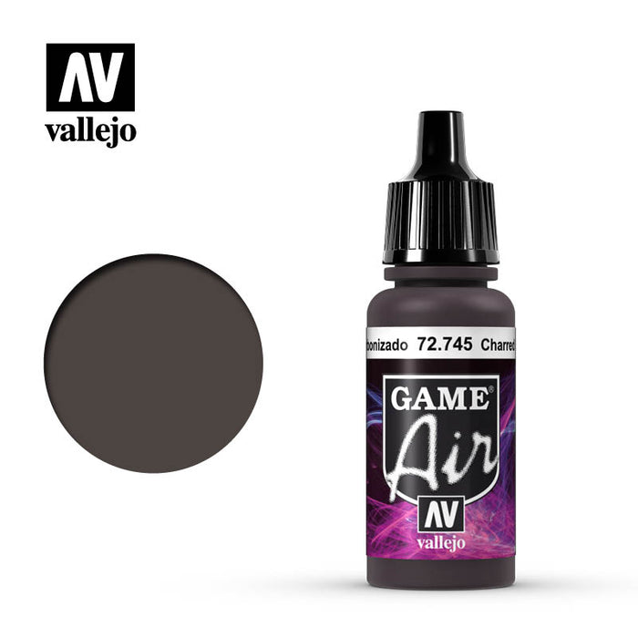 Vallejo 72745 Game Air Charred Brown 17ml Acrylic Airbrush Paint