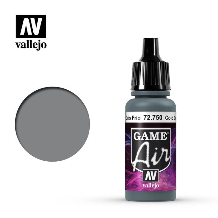 Vallejo 72750 Game Air Cold Grey 17ml Acrylic Airbrush Paint