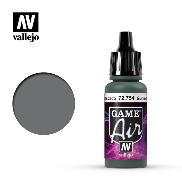 Vallejo 72754 Game Air Gunmetal 17ml Acrylic Airbrush Paint