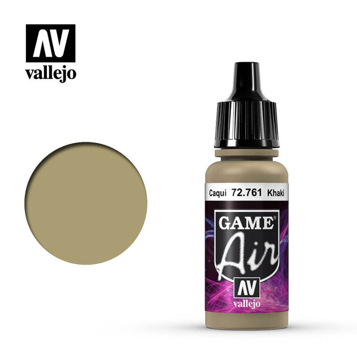 Vallejo 72761 Game Air Khaki 17ml Acrylic Airbrush Paint