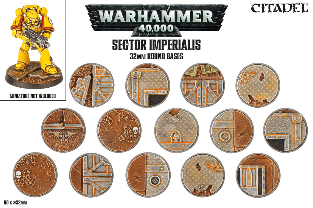 66-91 Sector Imperialis 32mm Round Bases
