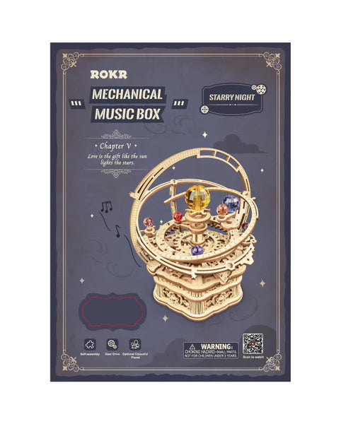 Starry Night Orrery Mechanical Music Box