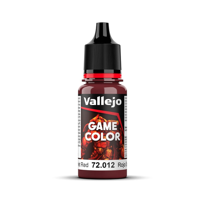 Vallejo 72012 Game Colour Scarlet Red 18ml Acrylic Paint