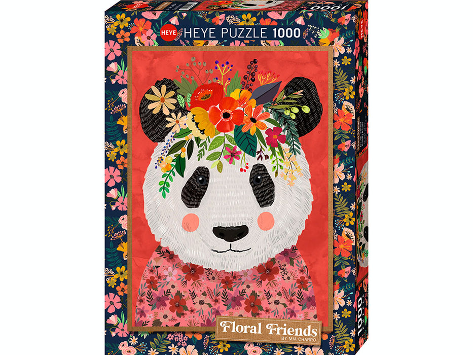 Floral Friends - Cuddly Panda 1000 pieces