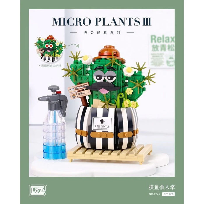 LOZ Micro Plants Moustached Cactus