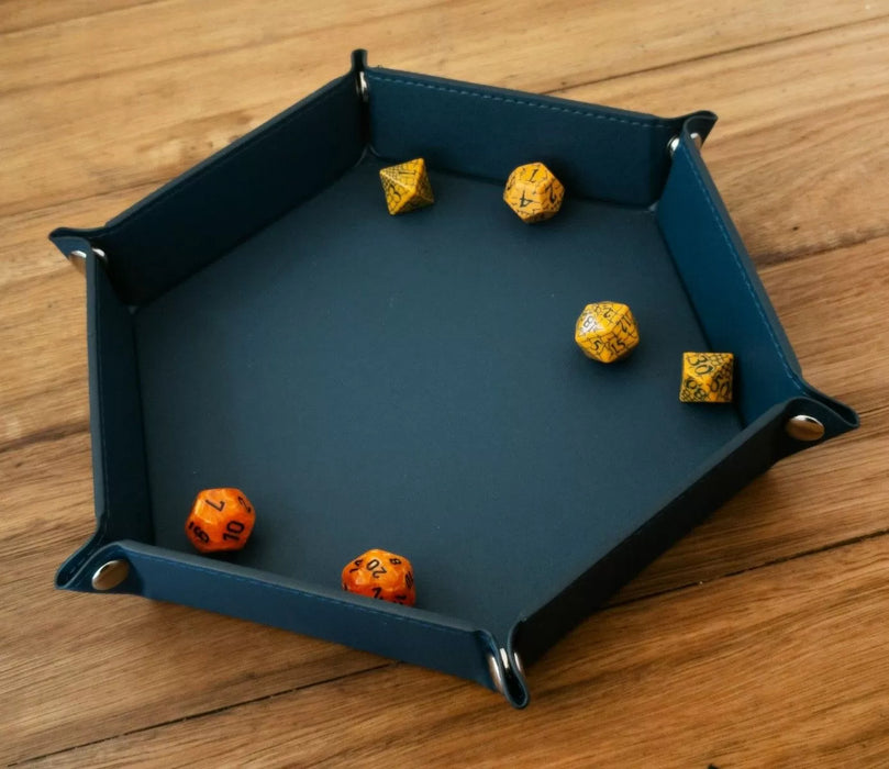Hex Dice Tray 8" - Blue