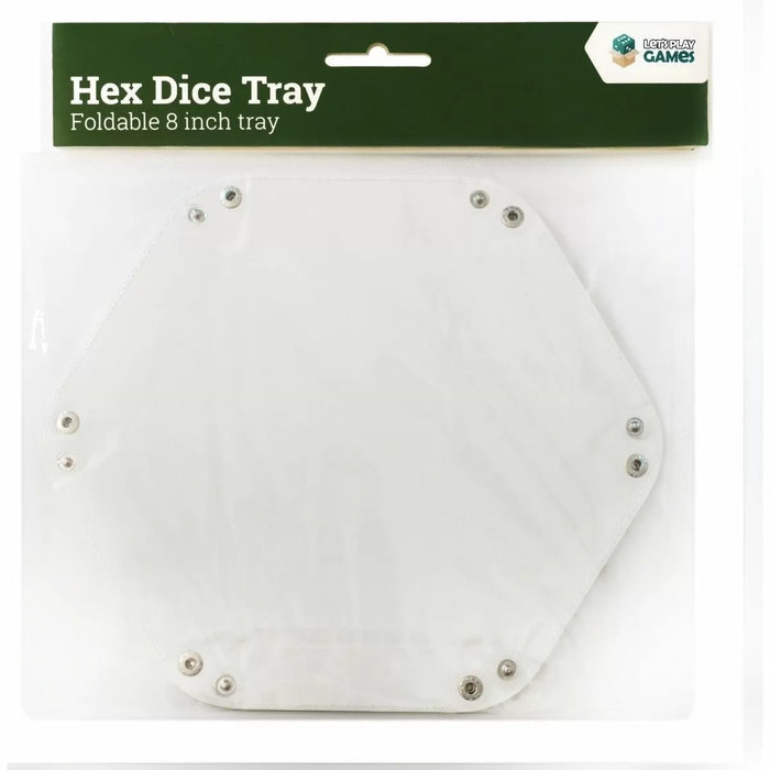 Hex Dice Tray 8" - White
